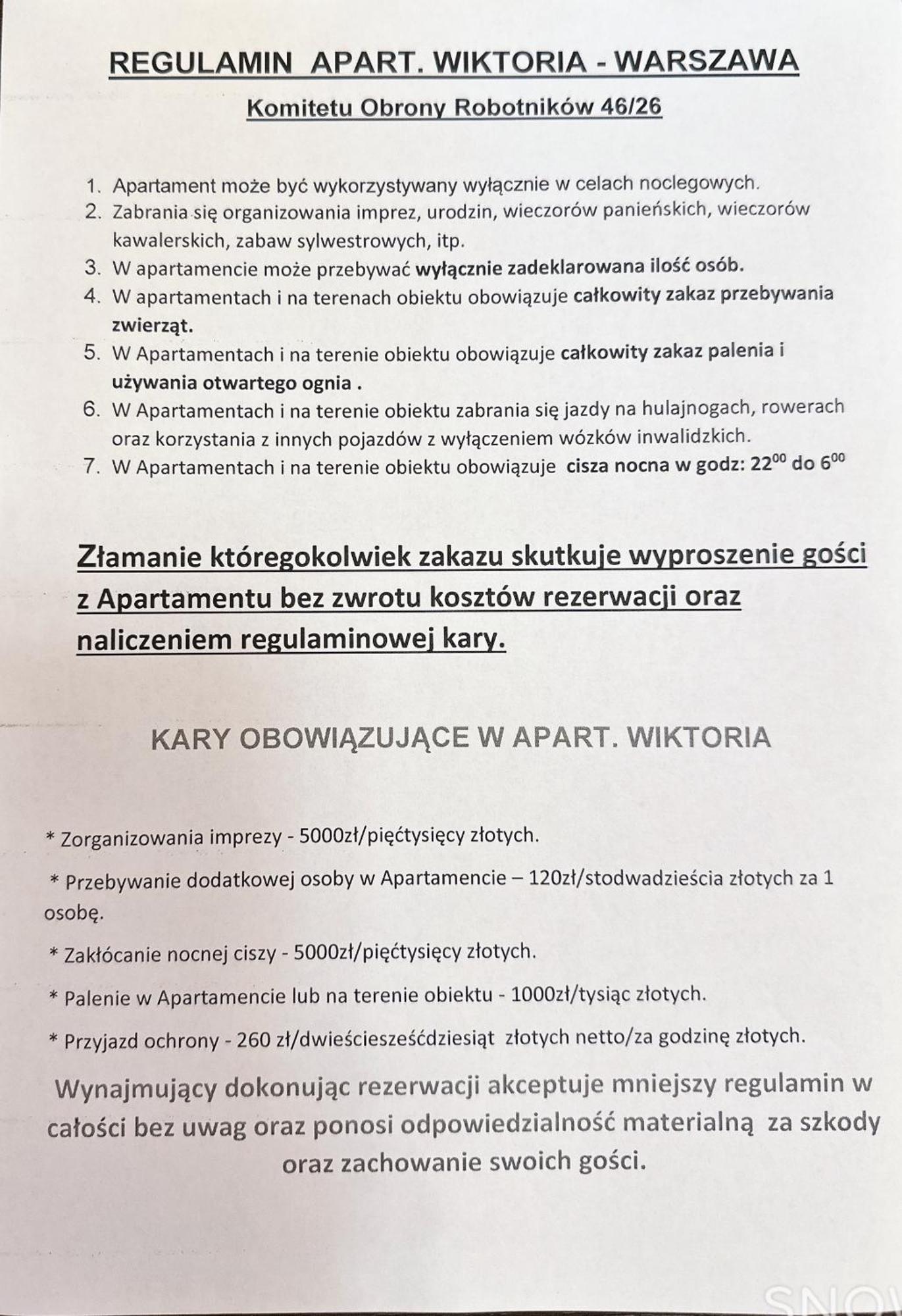 Apart Wiktoria Warsaw Bilik gambar